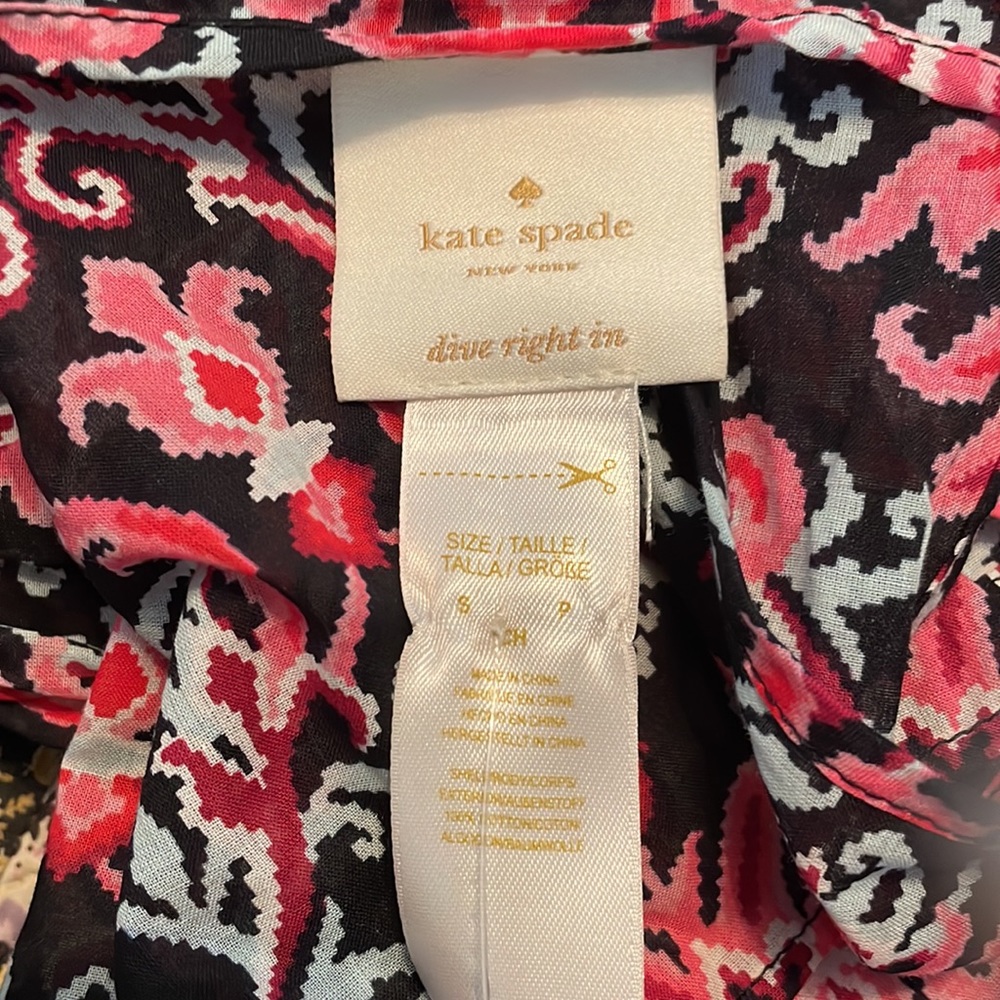 KATE SPADE dive right in! DRESS or Swim Coverup! Low waist! Pink Black White Sm - Picture 7 of 8